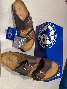 Birkenstock Arizona Two-Strap Sandals (Habana) - Dark Brown